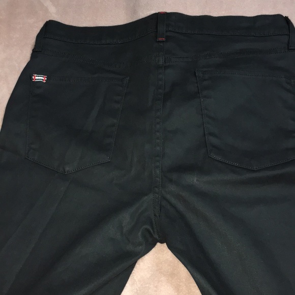 ALICE OLIVIA BLACK HIGH WAIST BUTTON FRONT JEANS SIZE 32 COATED DENIMS - Picture 8 of 11